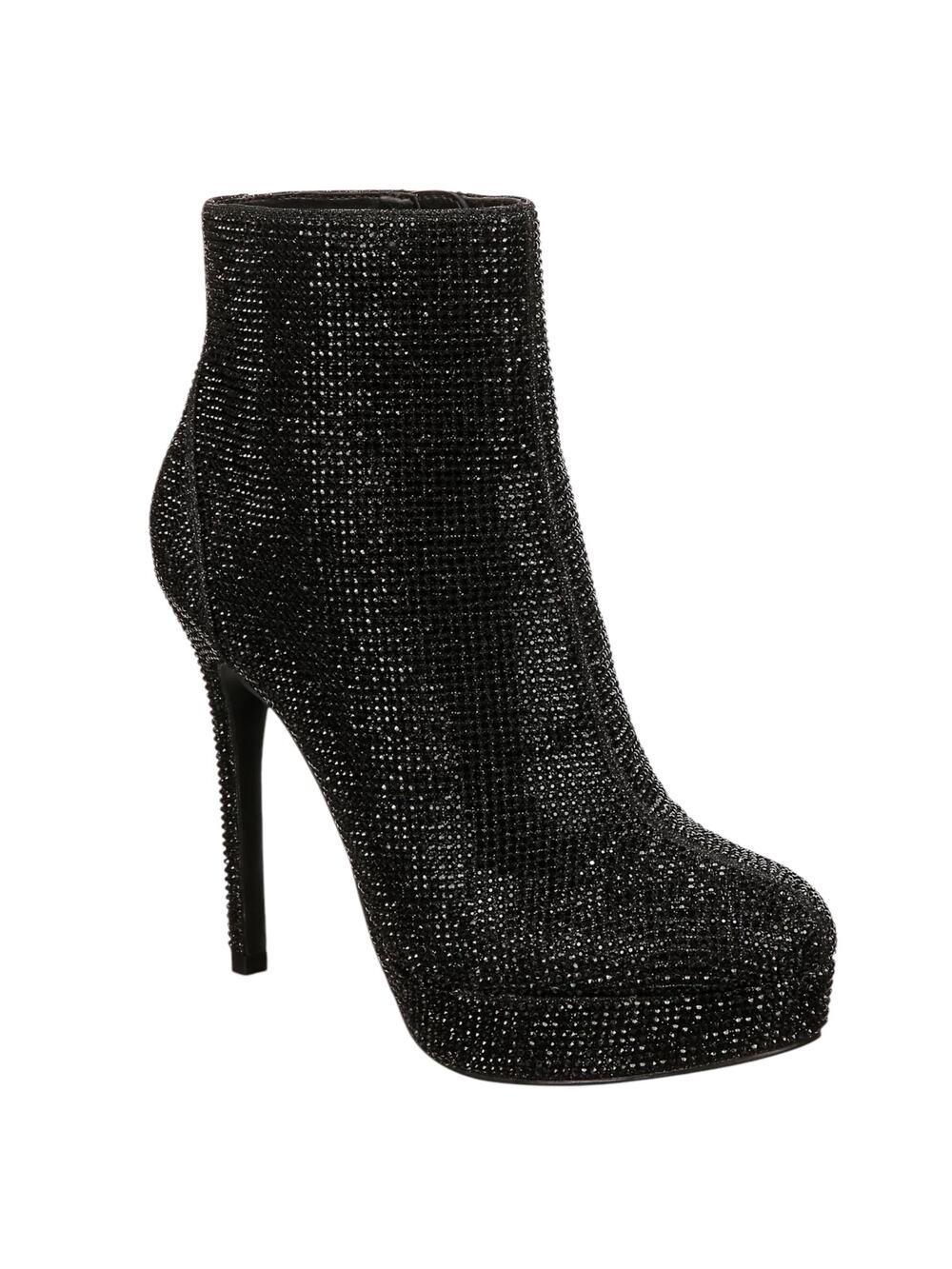 Thalia Sodi Women Chiara Platform Embellished High Heel Booties Black Size 9 1/2